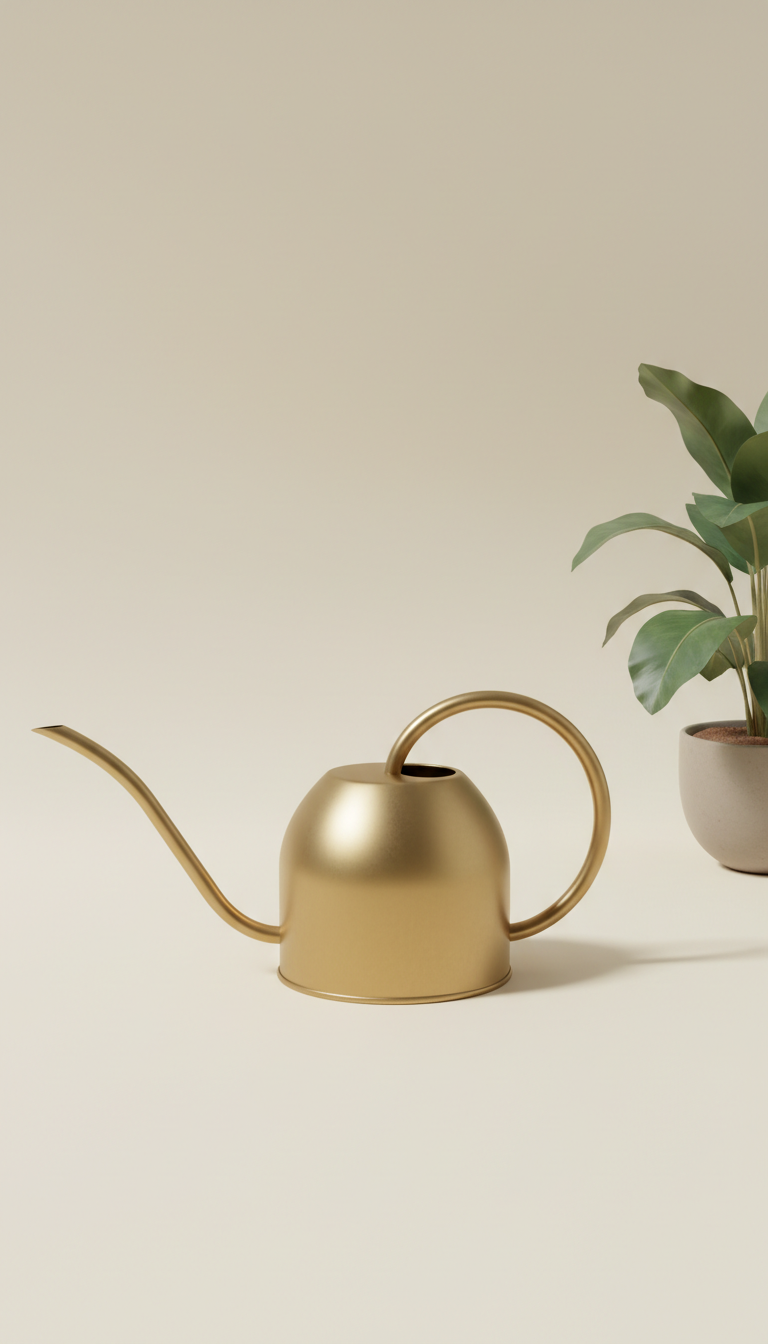 Matte Brass Watering Can