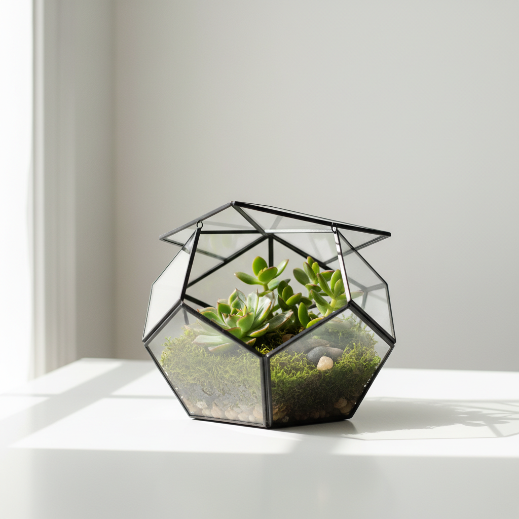 Geometric Terrarium with Lid